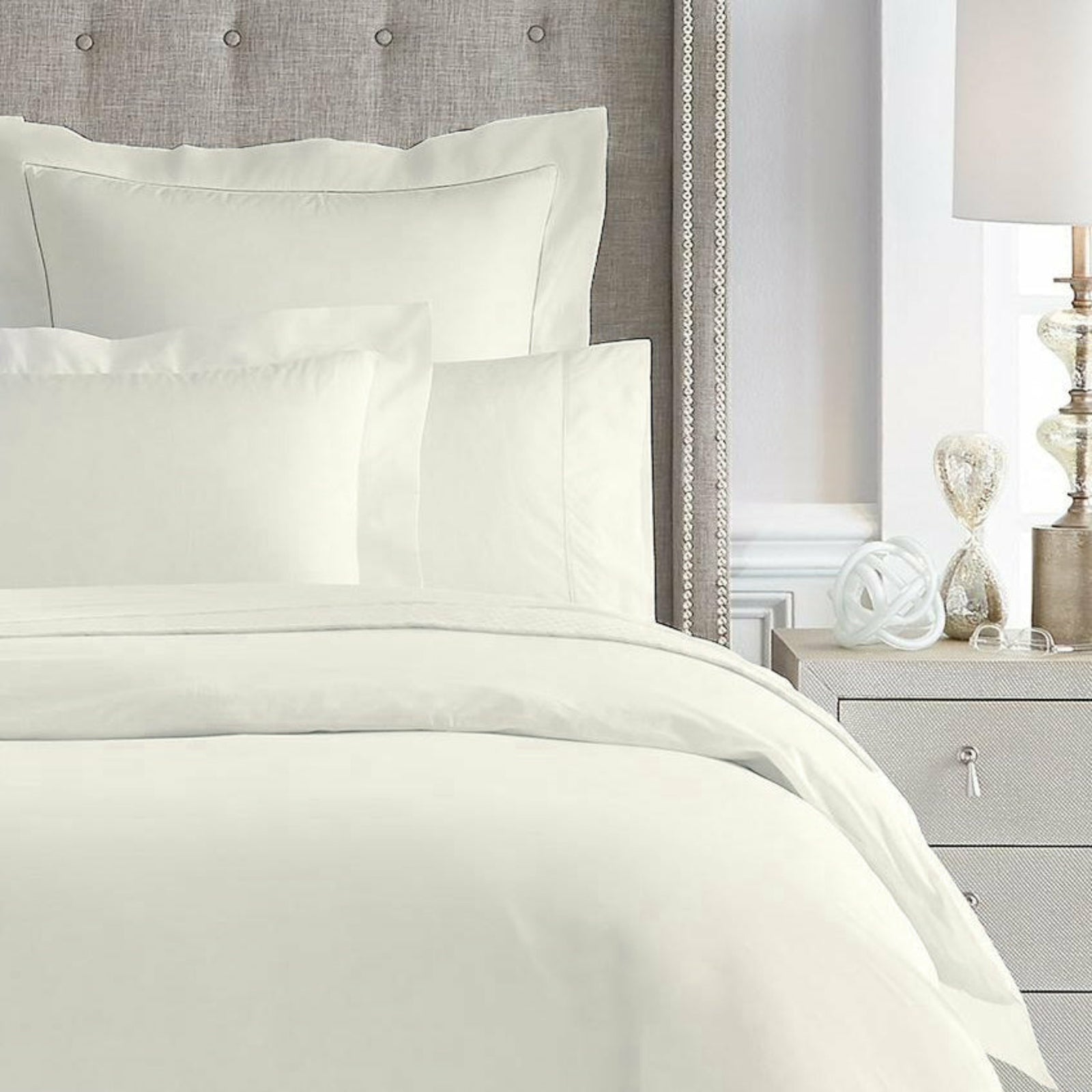 Sferra Giza 45 Percale Ivory Fine Linens