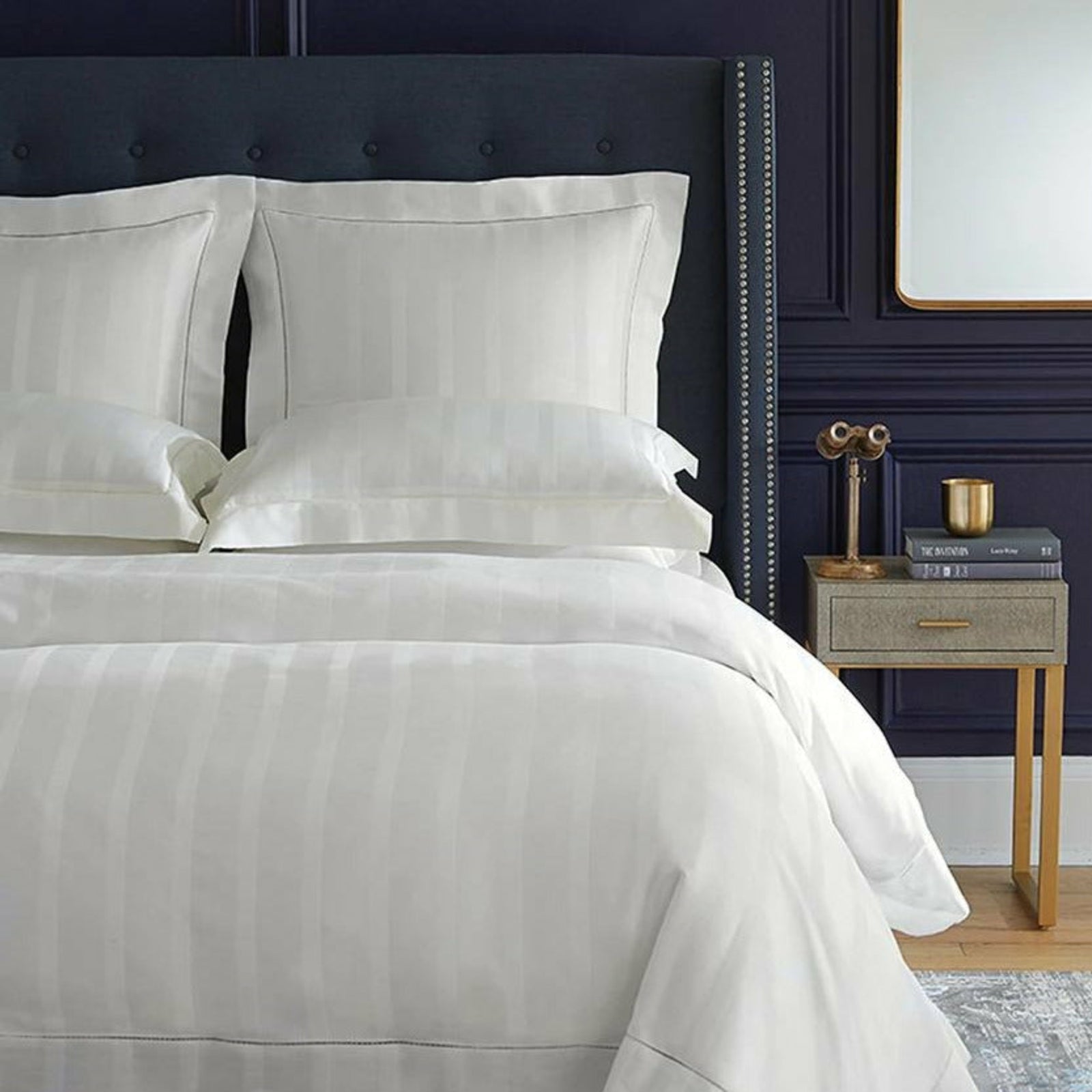 Sferra Giza 45 Stripe Bedding Ivory Fine Linens