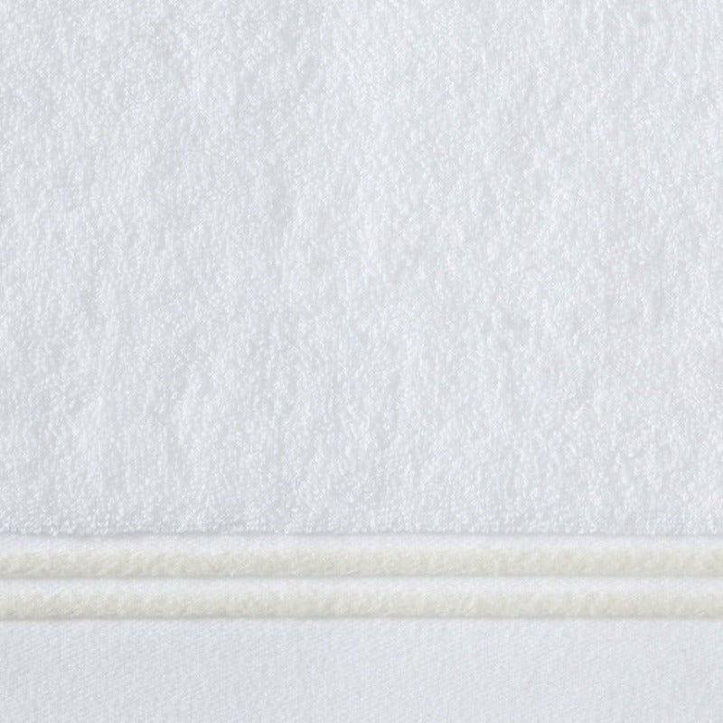 Sferra Aura Bath Towels Swatch White/Ivory Fine Linens