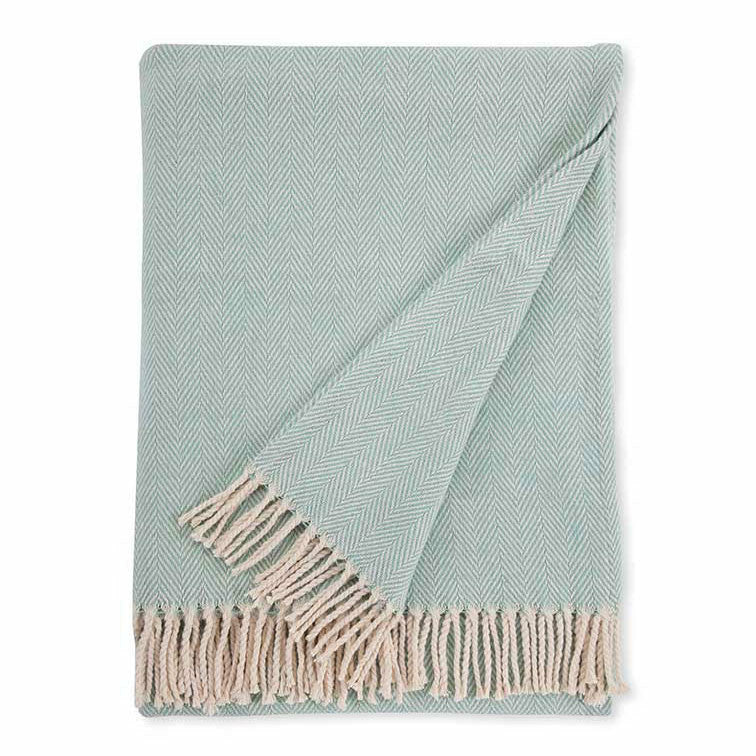 Sferra Celine Throw Blanket Aqua Fine Linens