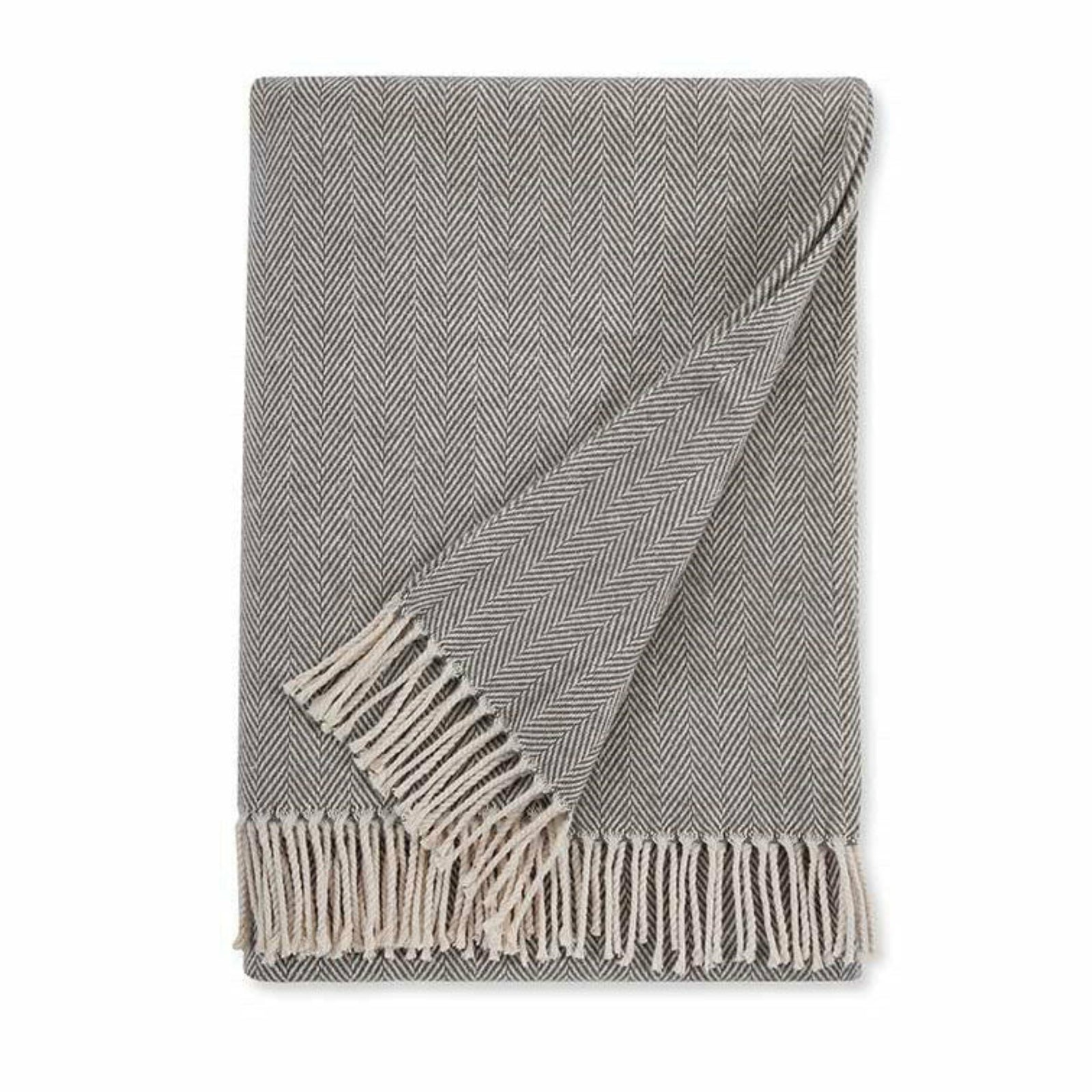 Sferra Celine Throw Blanket Main Charcoal Fine Linens