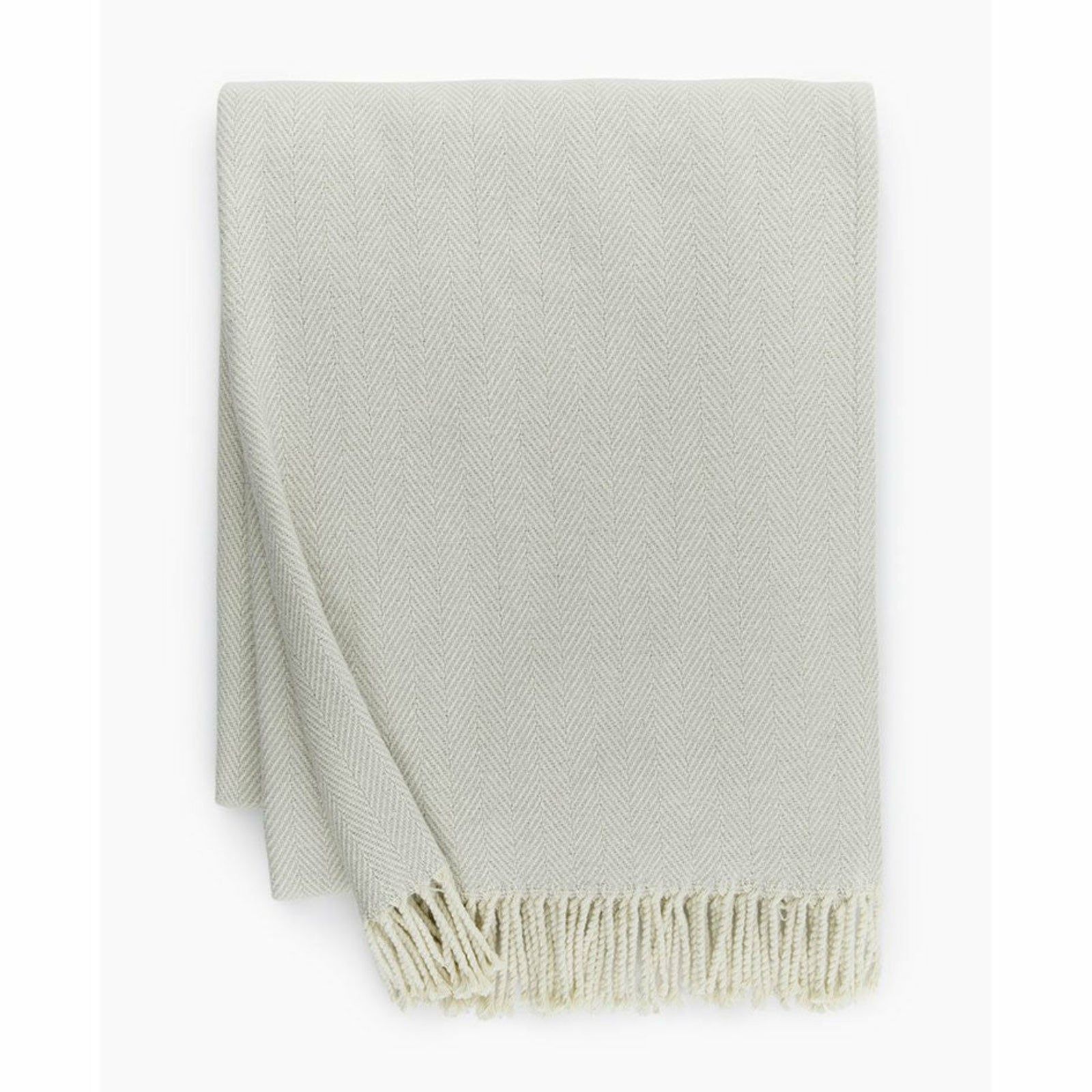Sferra Celine Throw Blanket Main Silver Sage Fine Linens