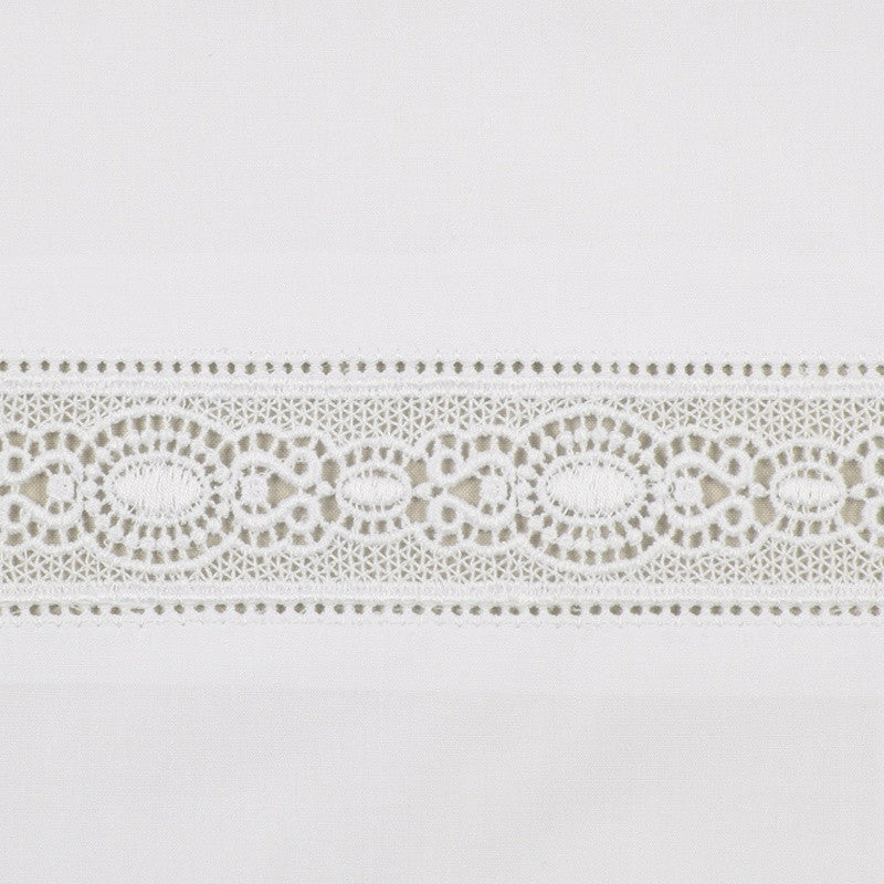 Sferra Giza 45 Lace Bedding Swatch White Fine Linens