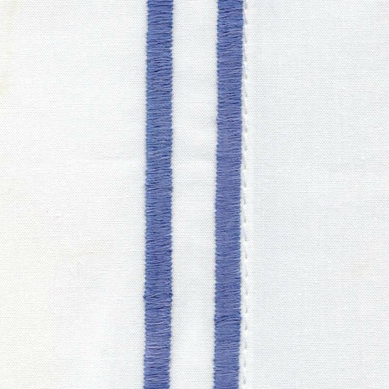 Sferra Grande Hotel Collection Swatch White/Cornflower Blue Fine Linens