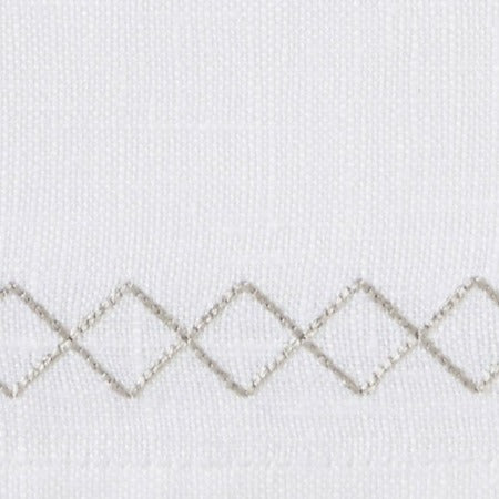 Sferra Perry Table Linens Swatch White/Putty Fine Linens