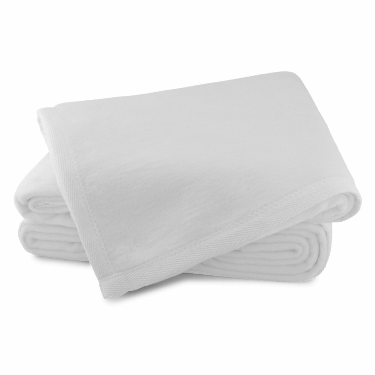 Sferra Plush Blankets Main White Fine Linens