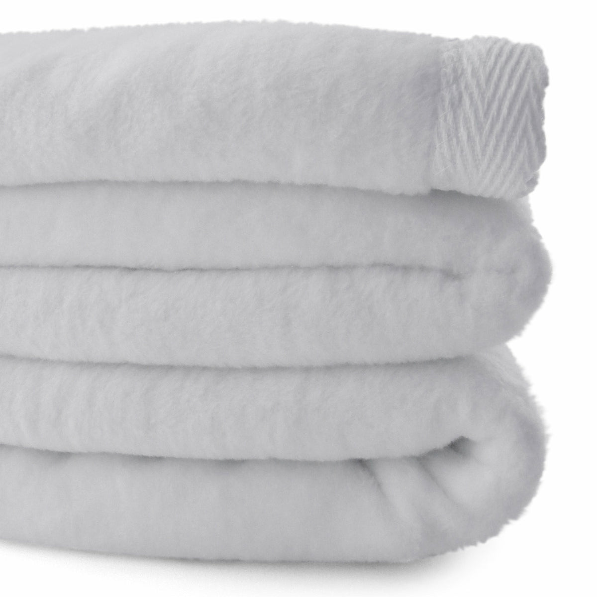 Sferra Plush Blankets White Fine Linens