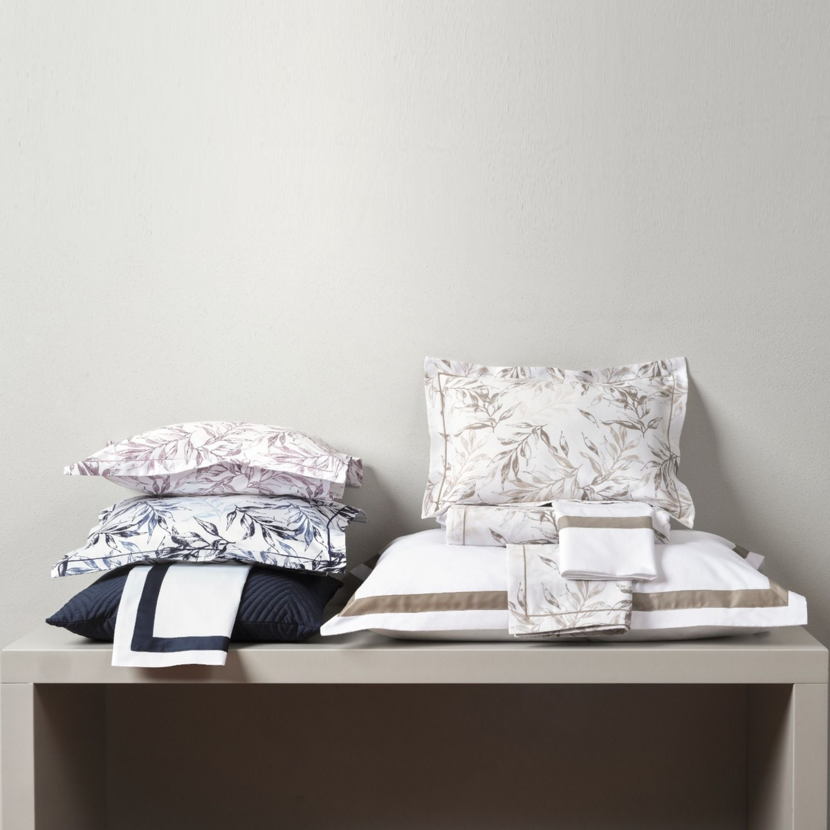 Stack of Signoria Natura Bedding Shams in All Colors