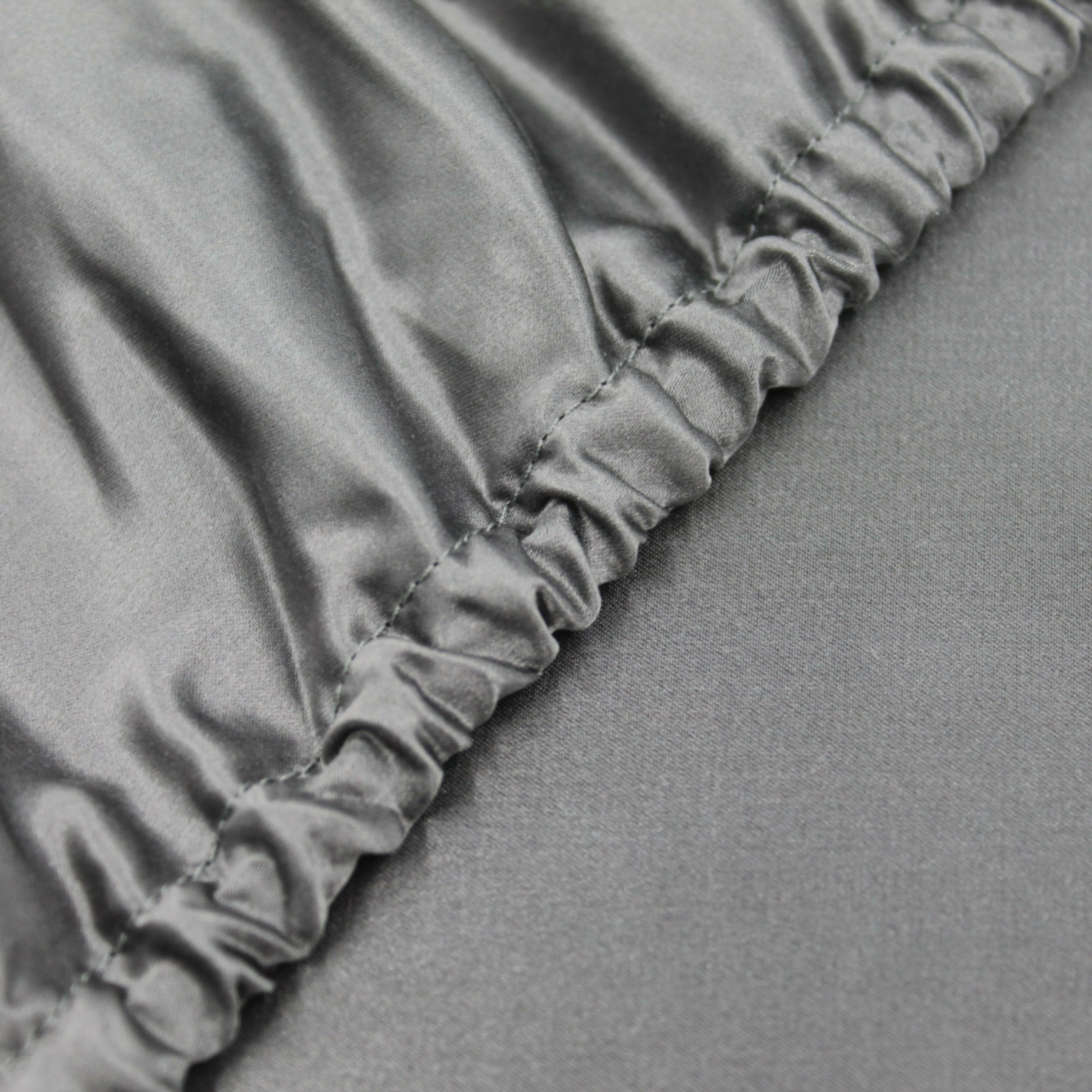 22 Momme Silk Fitted Bed Sheet | Gunmetal | Mulberry Park Silks