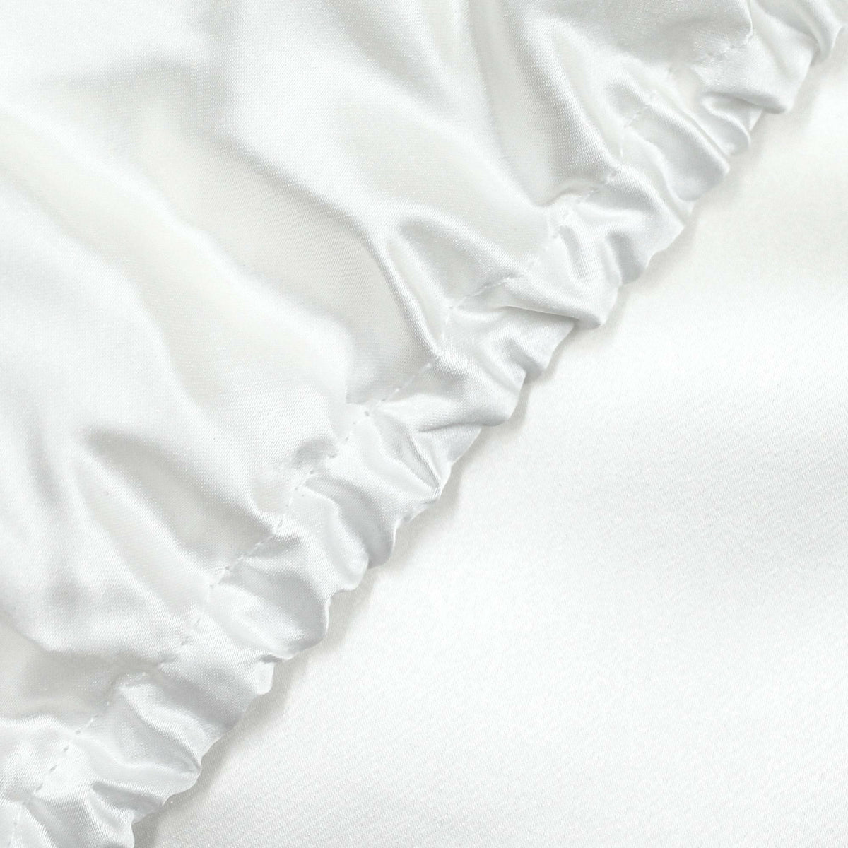 Mulberry Park Silks 22 Momme Sheet Set Fitted Sheet White Fine Linens