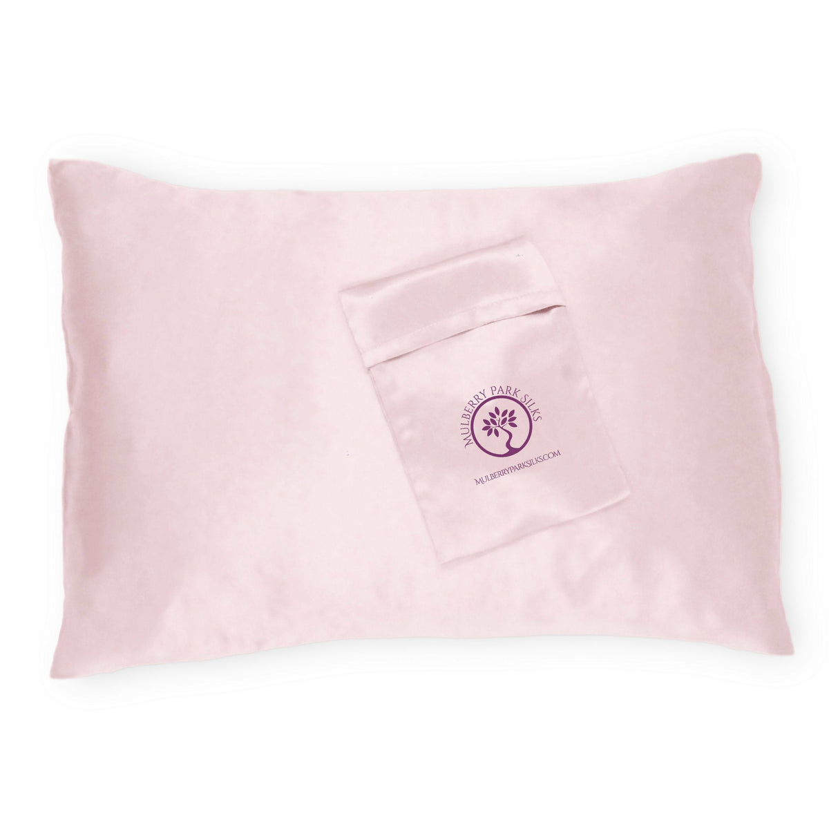 Mulberry Park Silks Pure 19 Momme Silk Travel Pillowcase - Pink