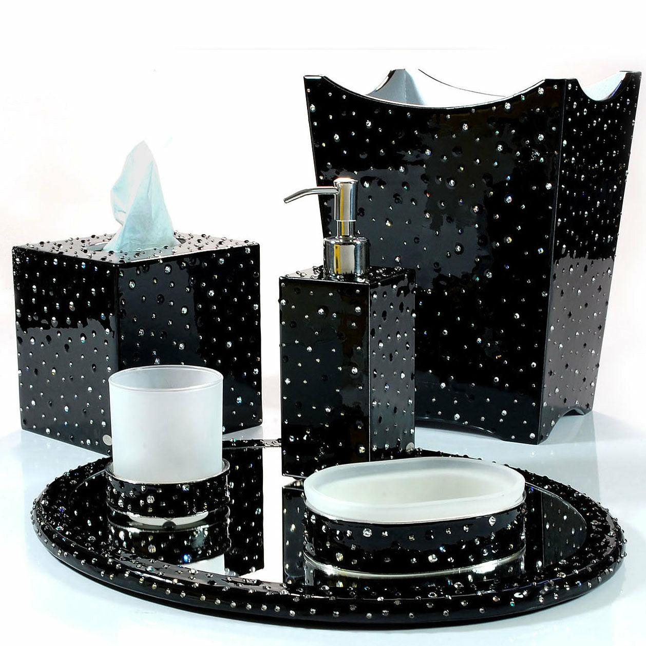 Mike and Ally Stardust Bath Accessories Black