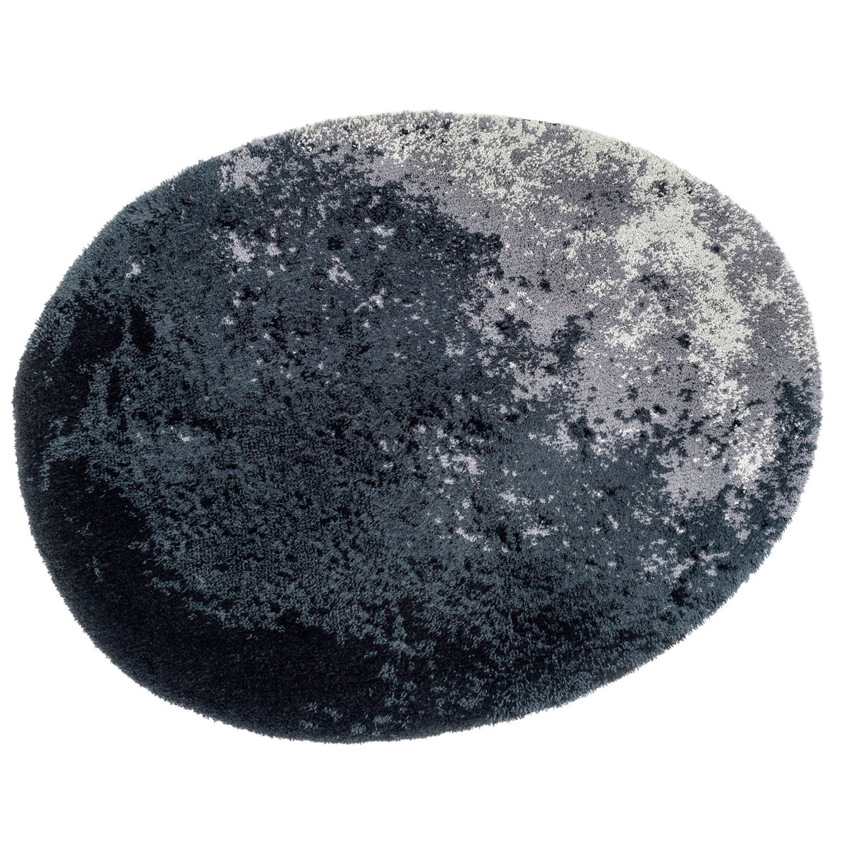 Abyss Habidecor Stone Bath Rug Round Black (990) Fine Linens