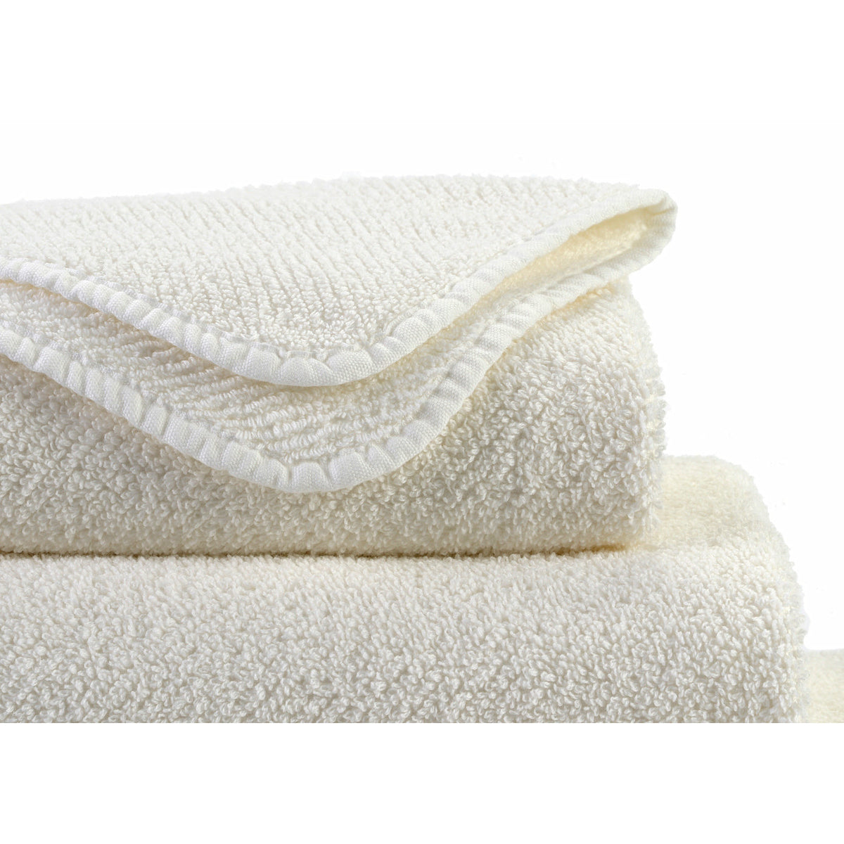 Abyss Twill Bath Towels Close Up Ivory  Fine Linens