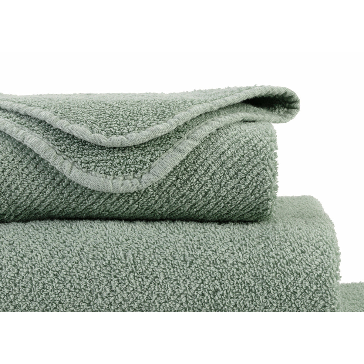 Abyss Twill Bath Towels Close Up Aqua (210) Fine Linens