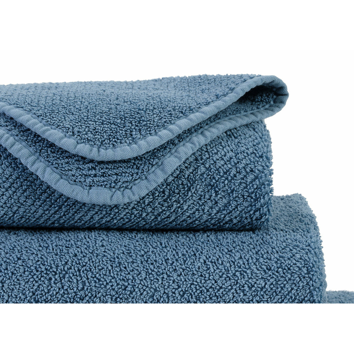 Abyss Twill Bath Towels Close Up Bluestone (306) Fine Linens