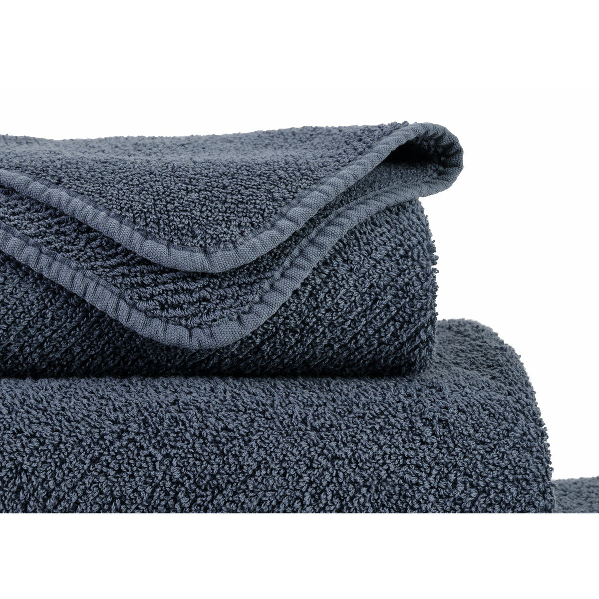 Abyss Twill Bath Towels Close Up Denim (307) Fine Linens