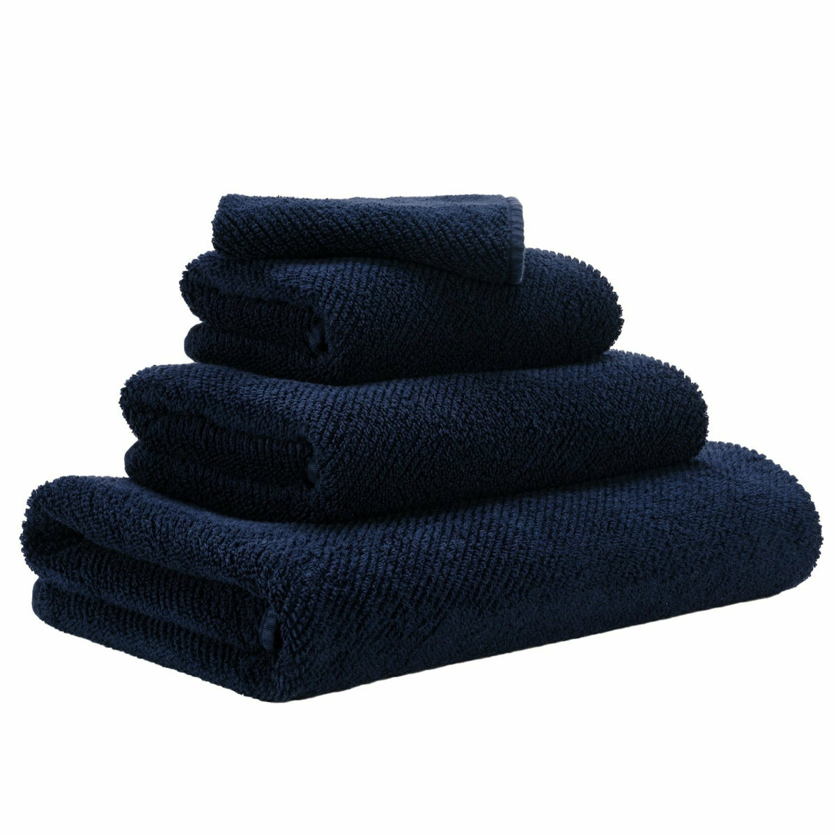 Abyss Twill Bath Towels Navy Fine Linens