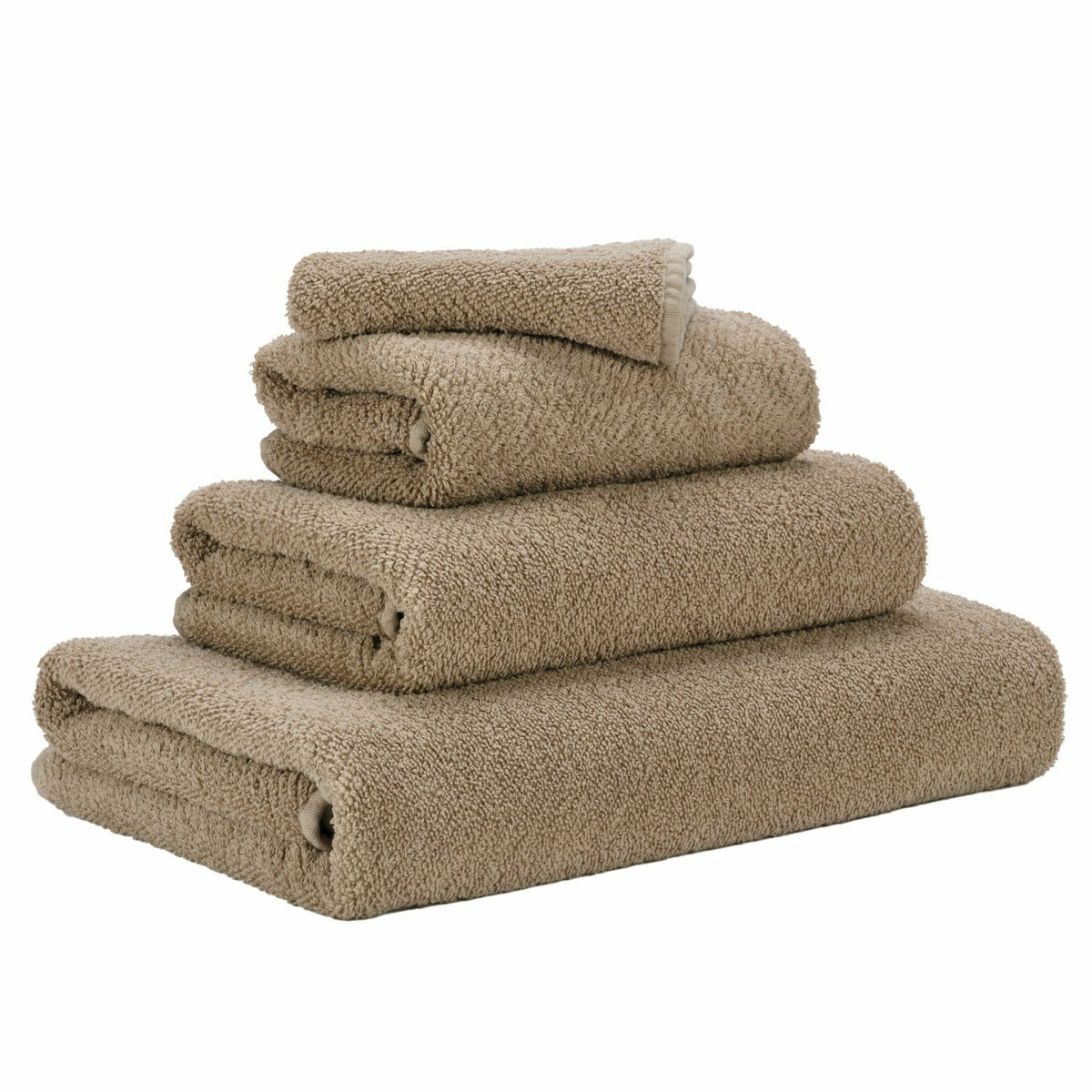 Abyss Twill Bath Towels Taupe Fine Linens 