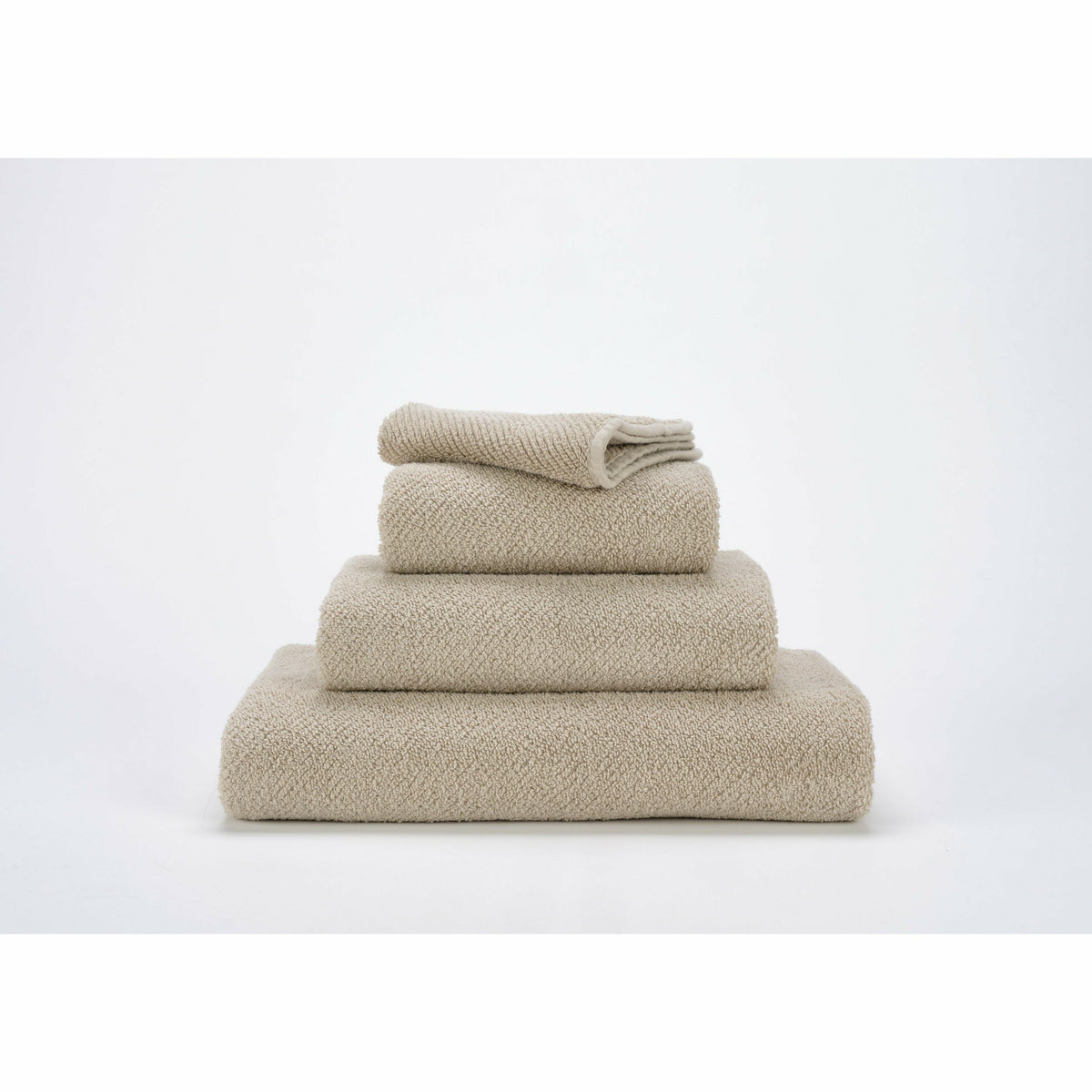 Abyss Twill Bath Towels Stack Linen Fine Linens