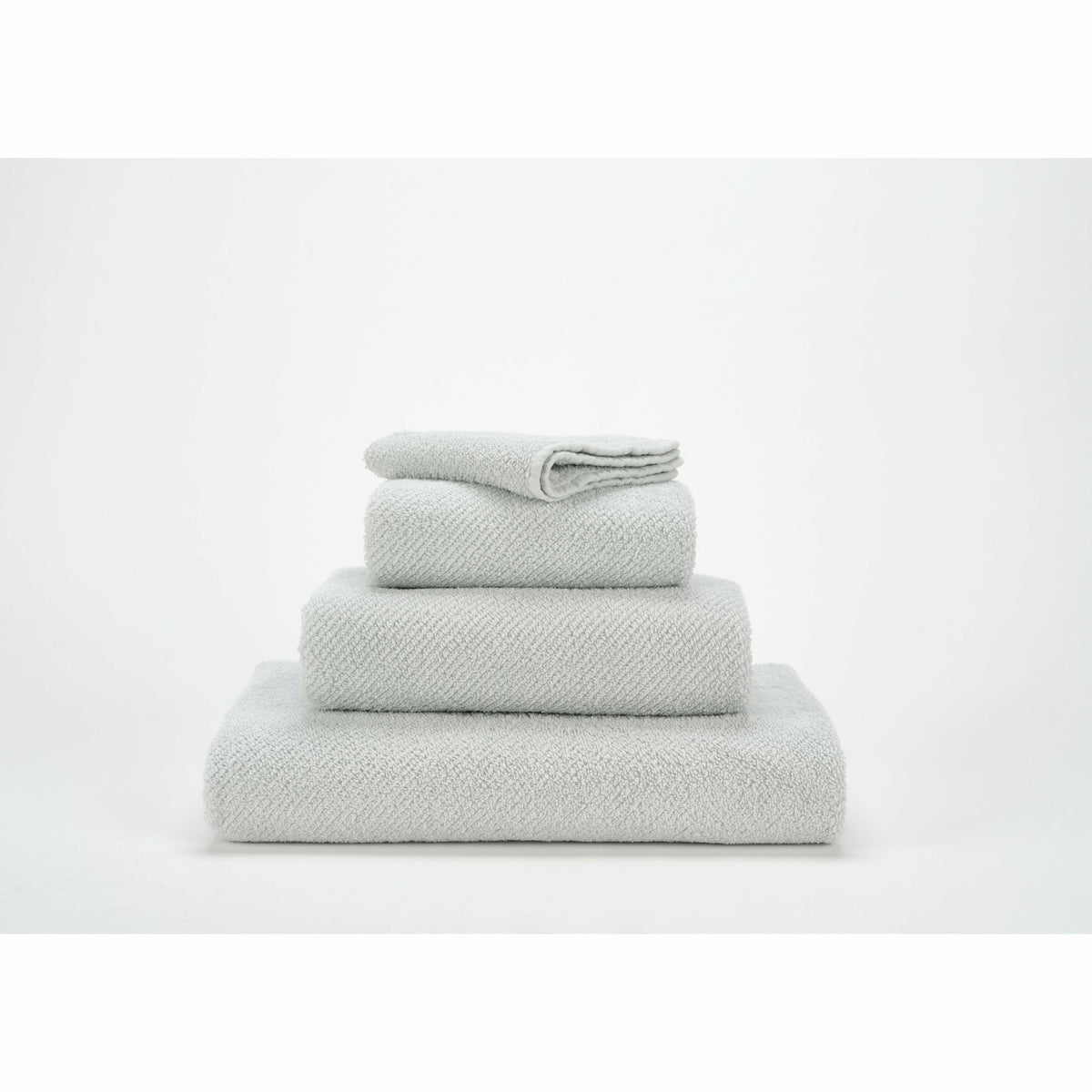 Abyss Twill Bath Towels Stack Perle Fine Linens