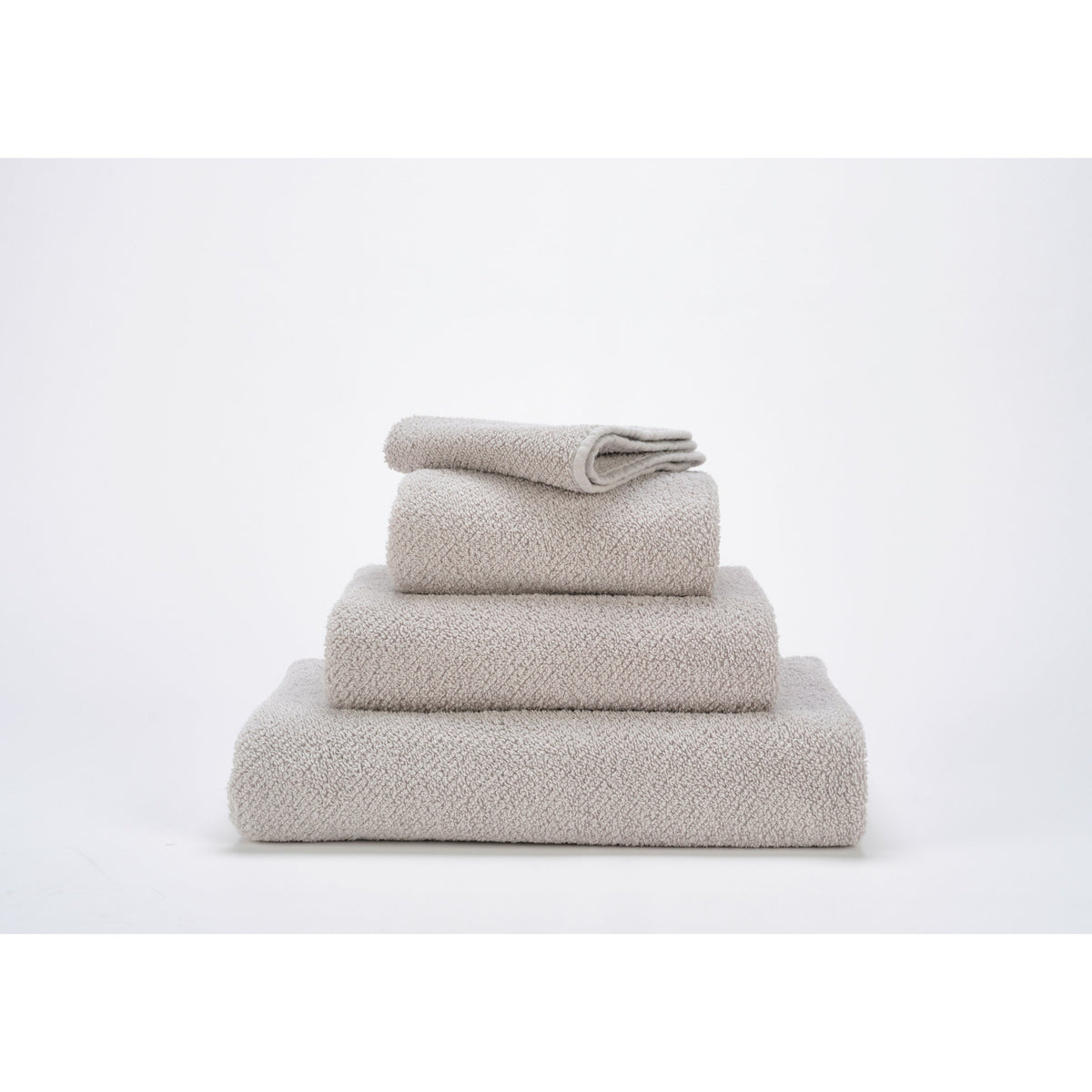 Abyss Twill Bath Towels Stack Cloud (950) Fine Linens