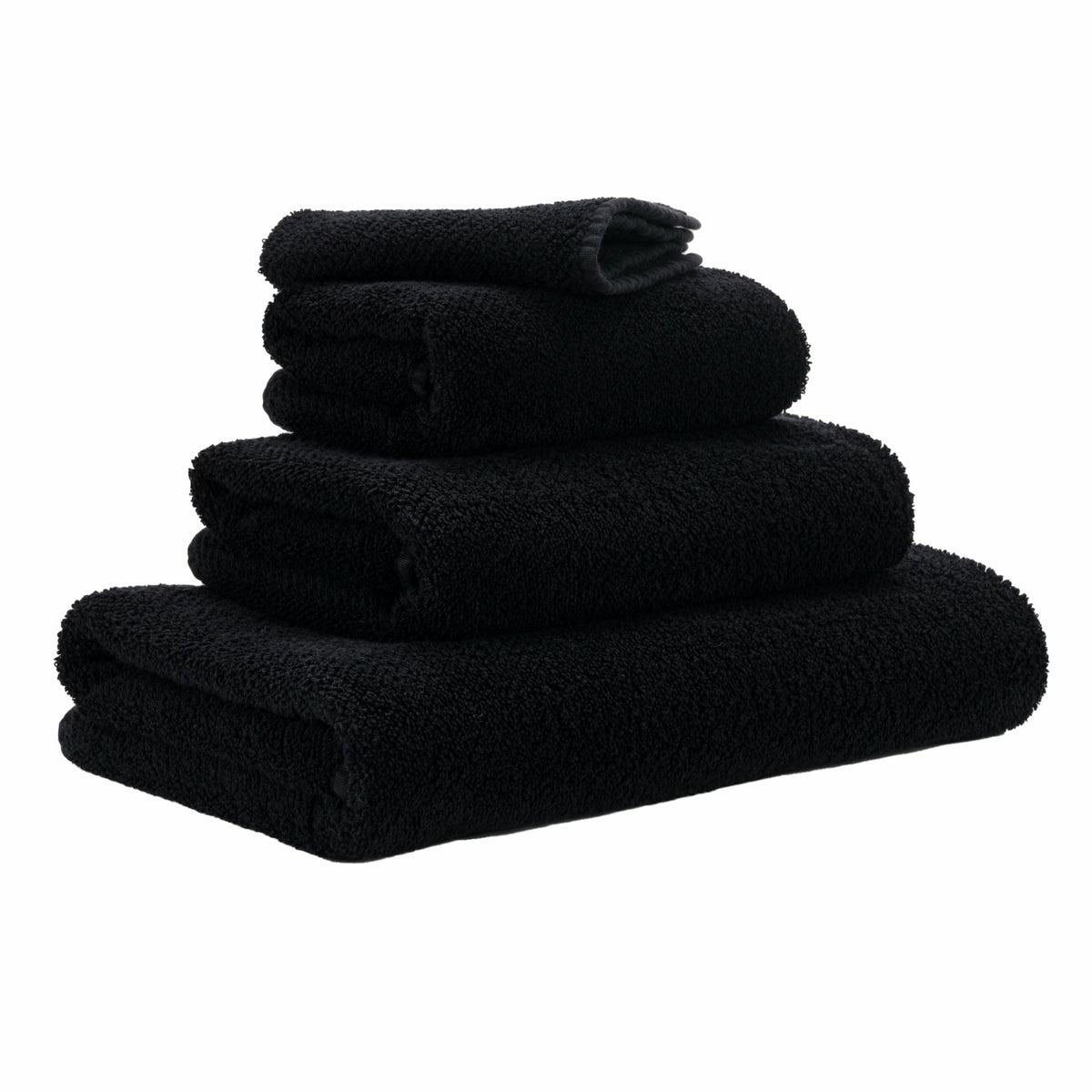 Abyss Twill Bath Towels Black (990) Fine Linens