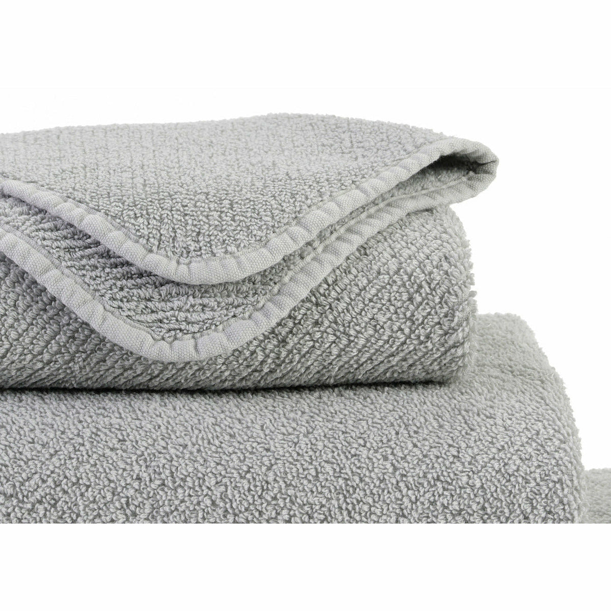 Abyss Twill Bath Towels Close Up Platinum Fine Linens