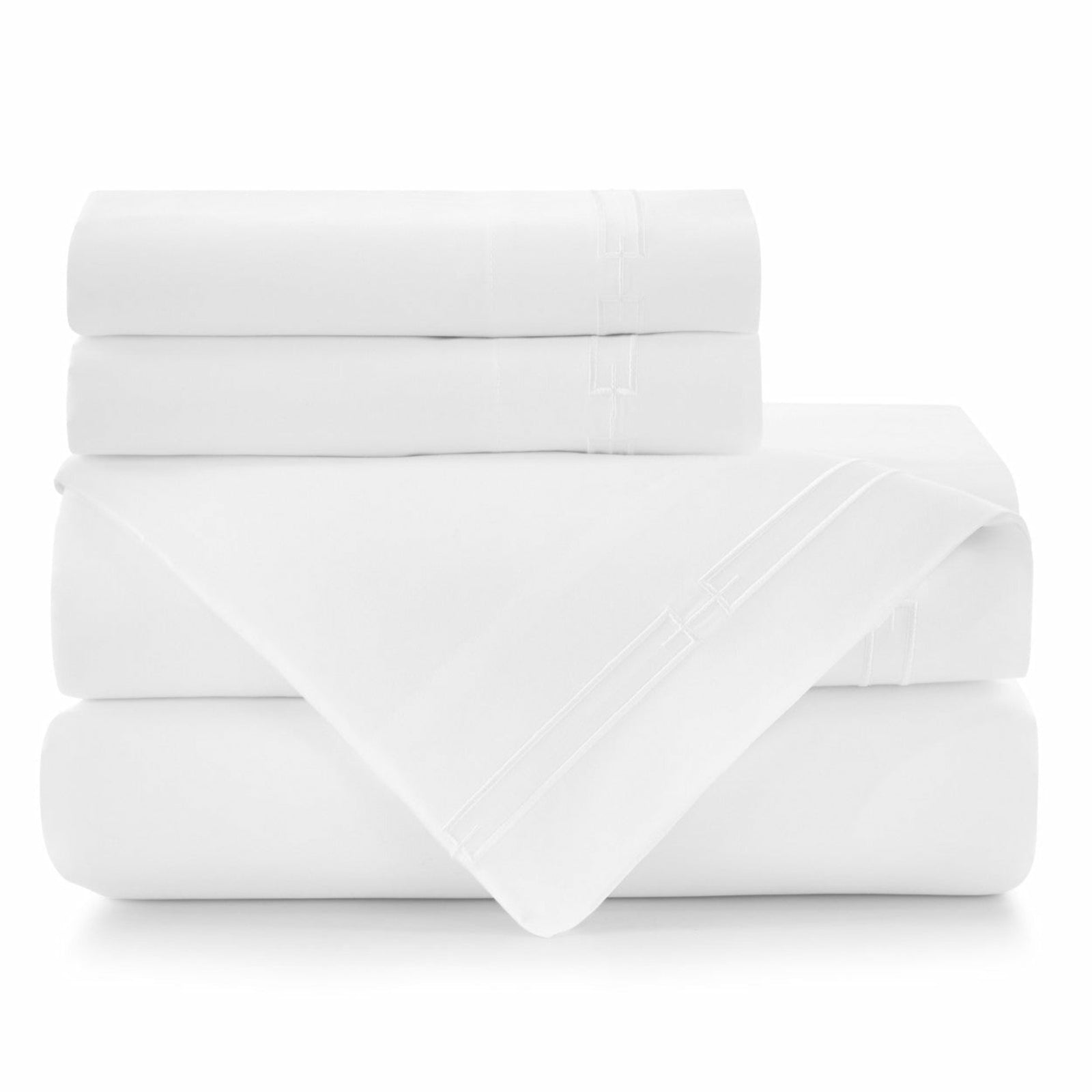 Peacock Alley Stanza Bedding Sheet Set White Fine Linens