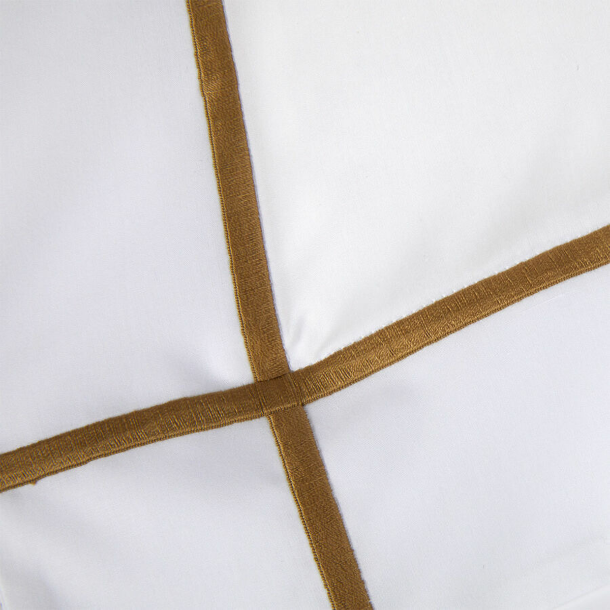Fabric Closeup of Yves Delorme Athena Bedding in Bronze Color