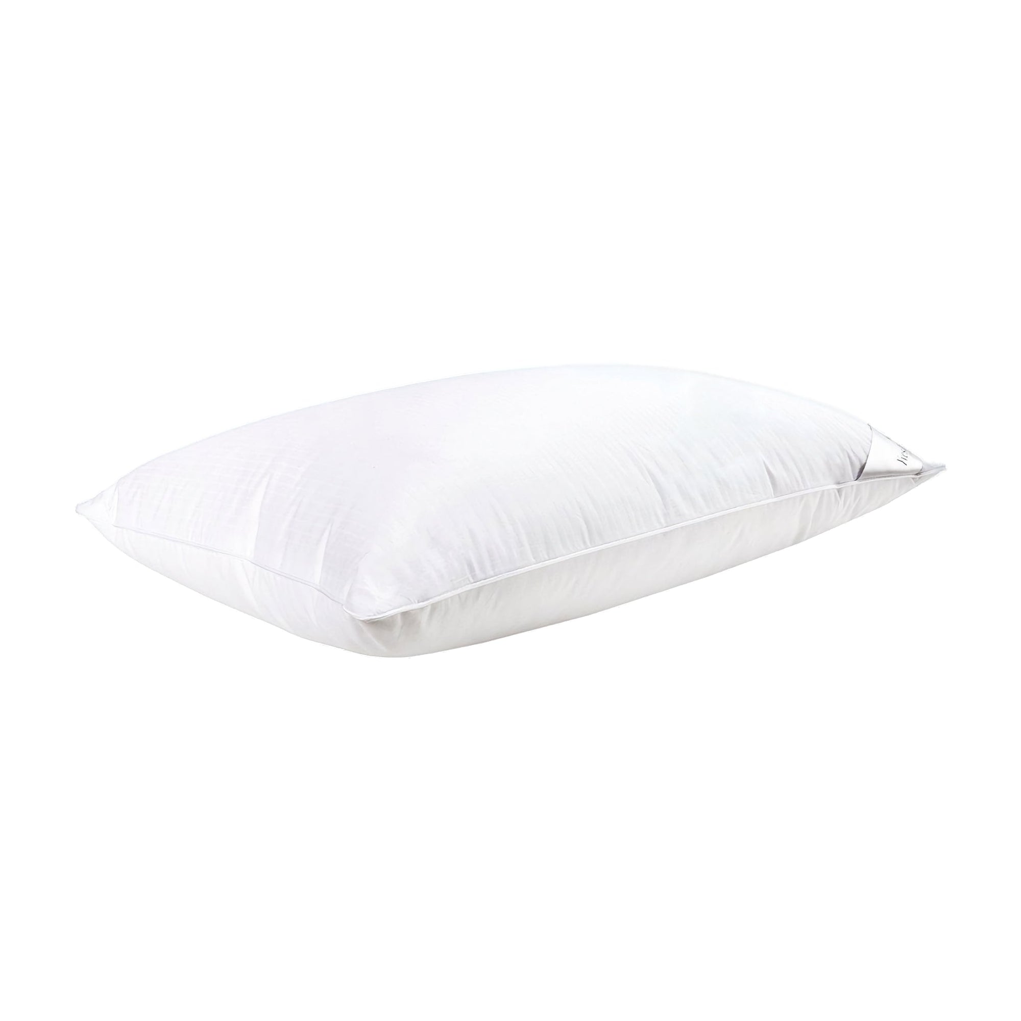 Yves Delorme Down & Feather 3 Chamber Pillows floating against white background