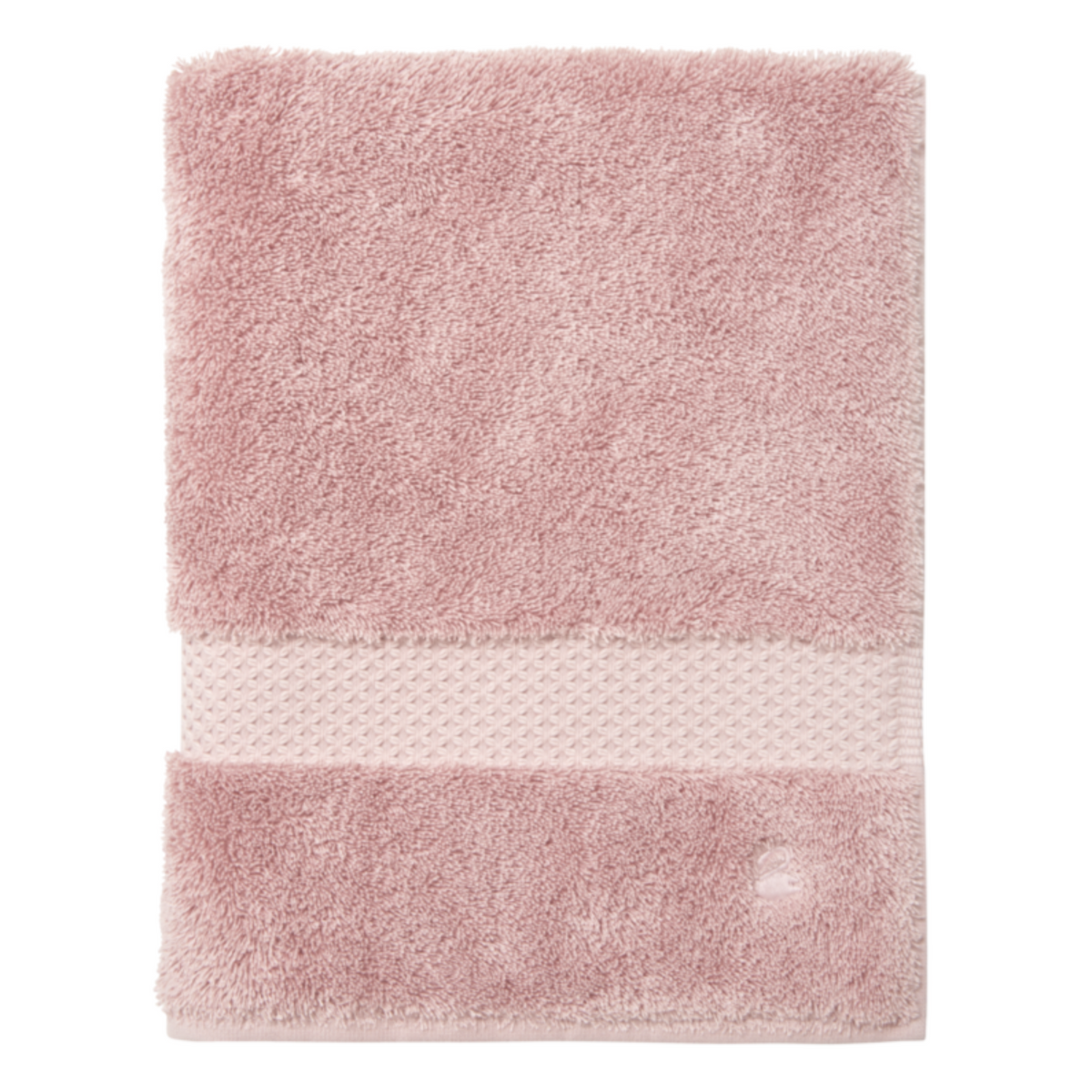 Folded Washcloth of Yves Delorme Etoile Bath Collection in The Rose Color