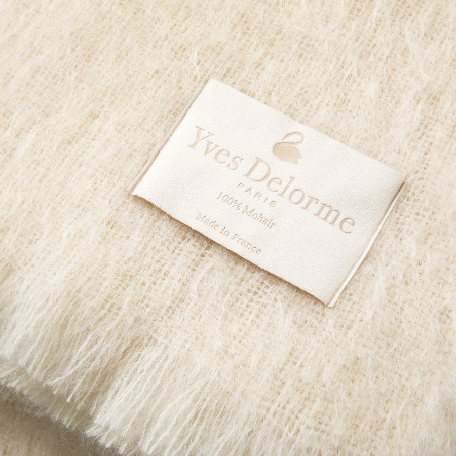 Yves Delorme Mohair Throw Sable Fine Linens