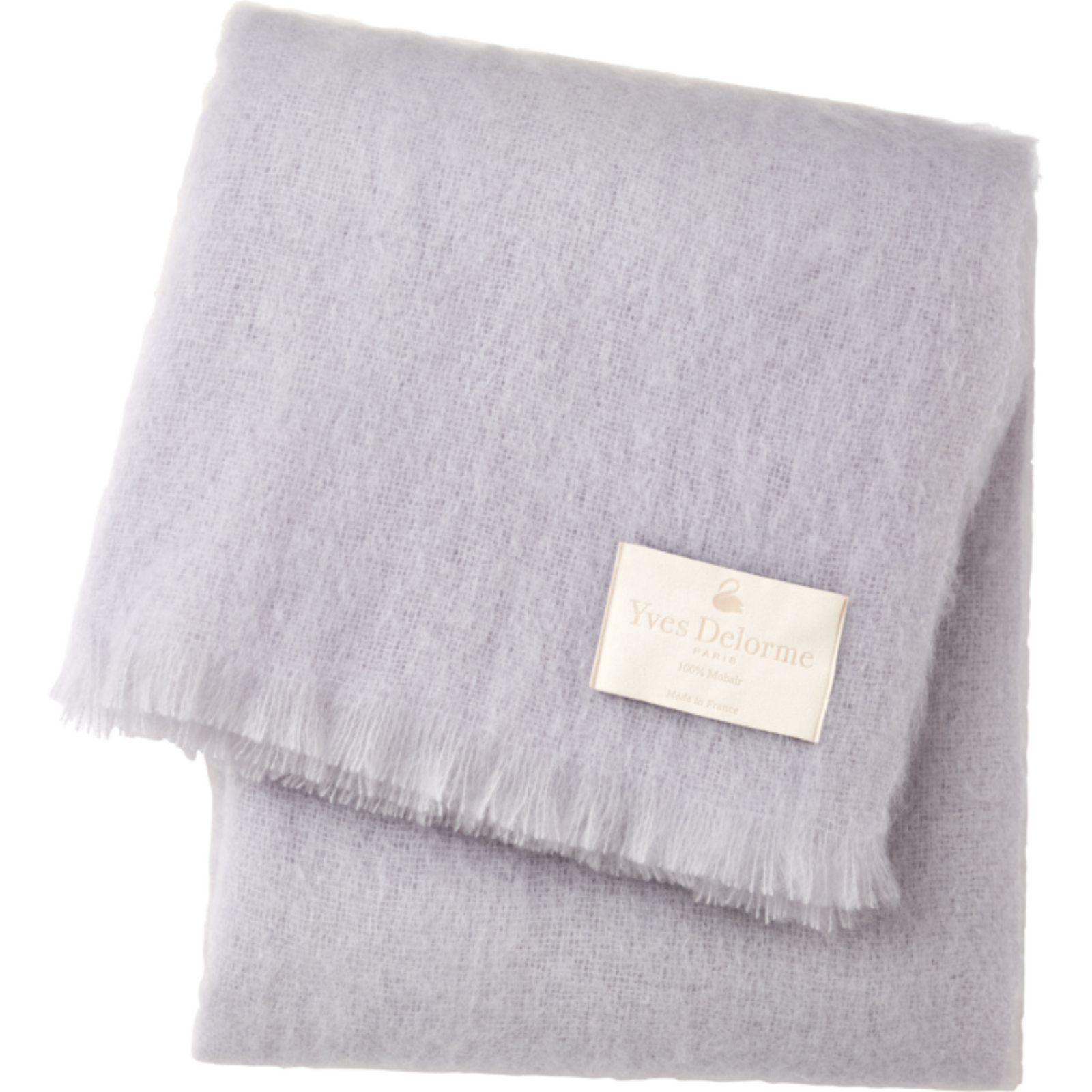 Yves Delorme Mohair Throw Silver Fine Linens