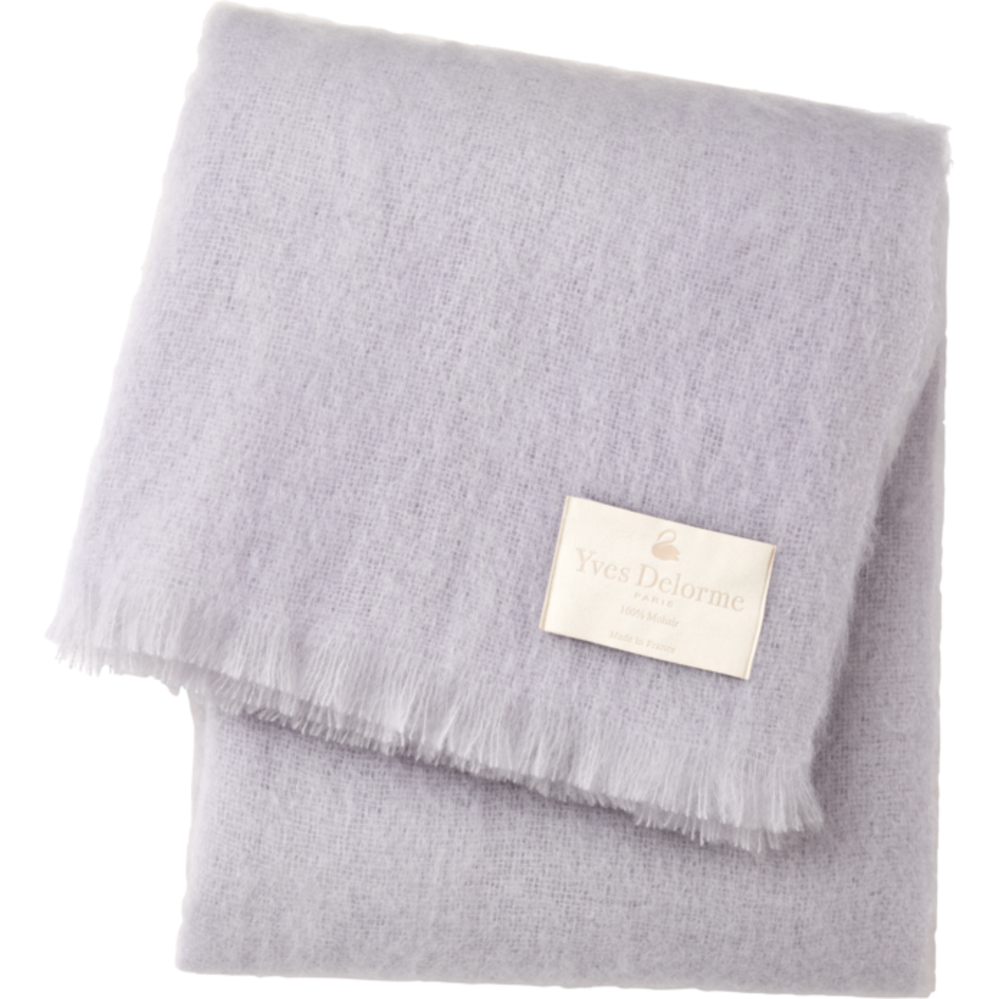 Yves Delorme Mohair Throw - Silver