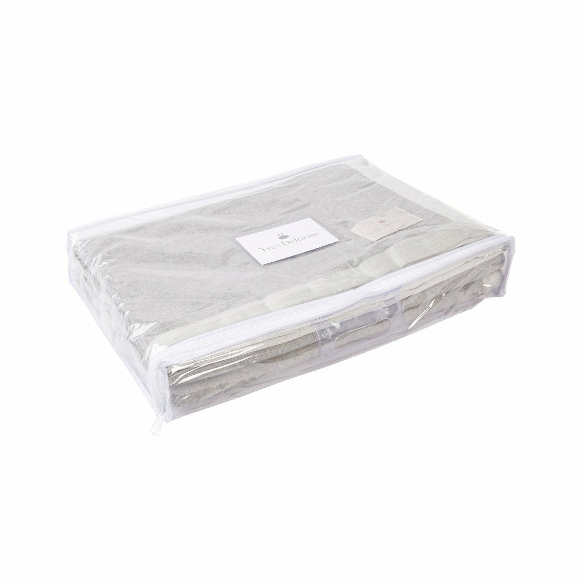 Yves Delorme Nymphe Blanket Packaging Silver Fine Linens