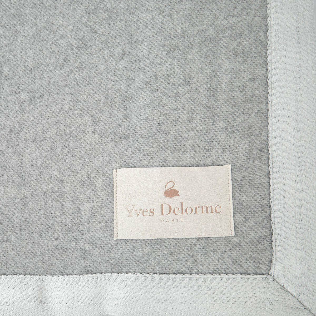 Yves Delorme Nymphe Blanket Swatch Silver Fine Linens