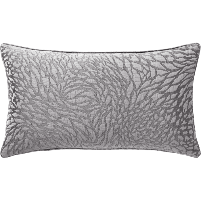 Front View of Yves Delorme Souvenir Decorative Pillow in Platine Color