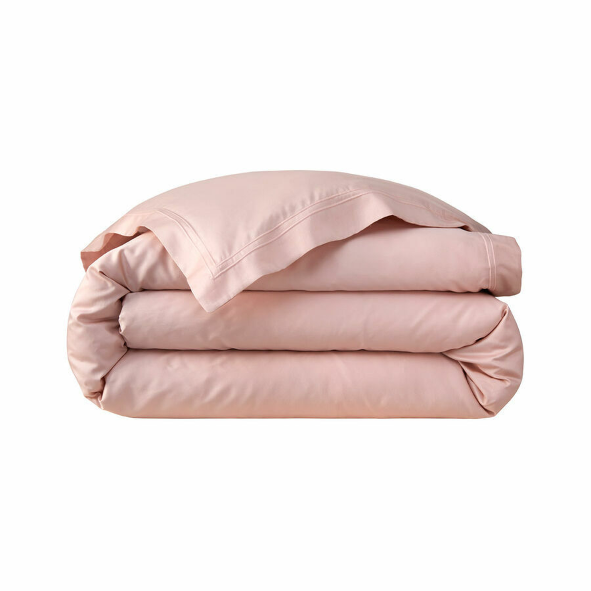 Folded Duvet Cover of Yves Delorme Triomphe Bedding in Poudre Color