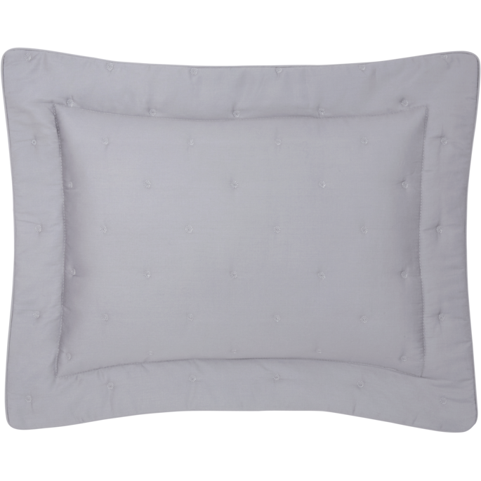 Yves Delorme Triomphe Quilted Bedding Sham Front Platine Fine Linens