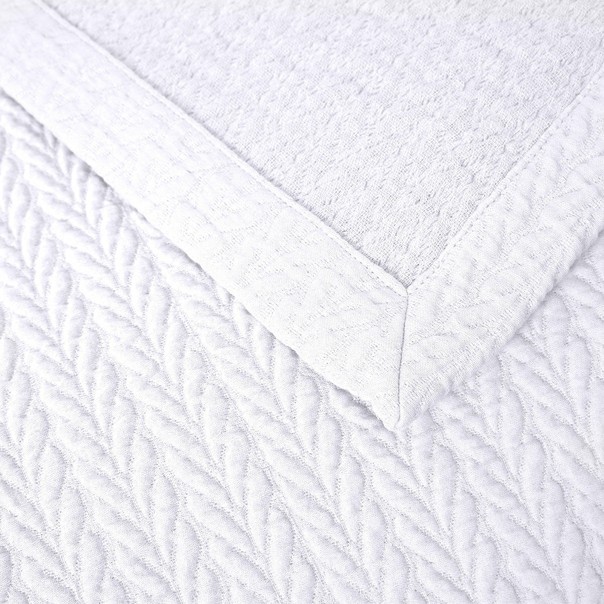 Yves Delorme Songe Quilted Bedding Swatch Blanc Fine Linens