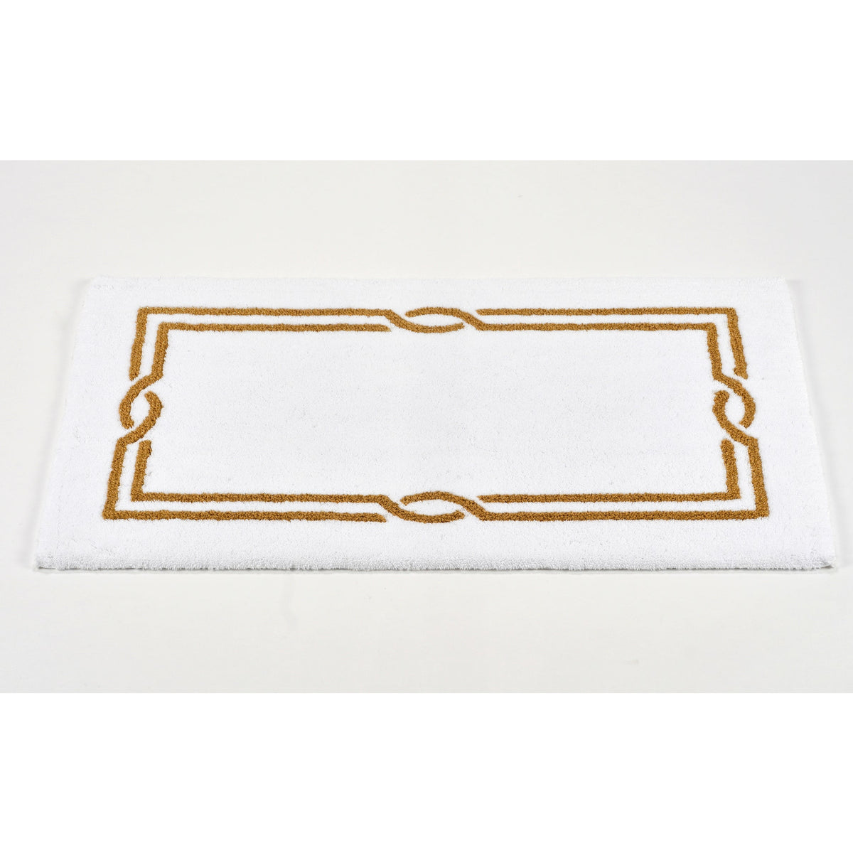 Abyss Habidecor Cross Bath Rug Flat White/Gold Fine Linens