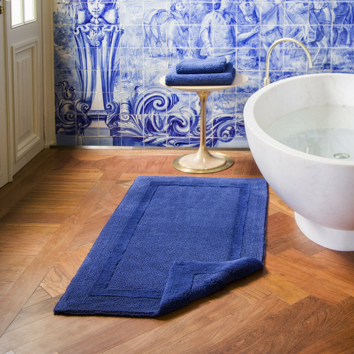 Abyss Habidecor Reversible Bath Rug Portugal Blush Fine Linens 