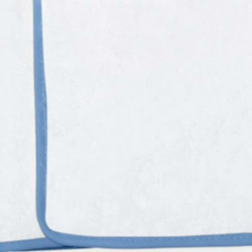 Matouk Cairo Bath Towels White/Azure Fine Linens