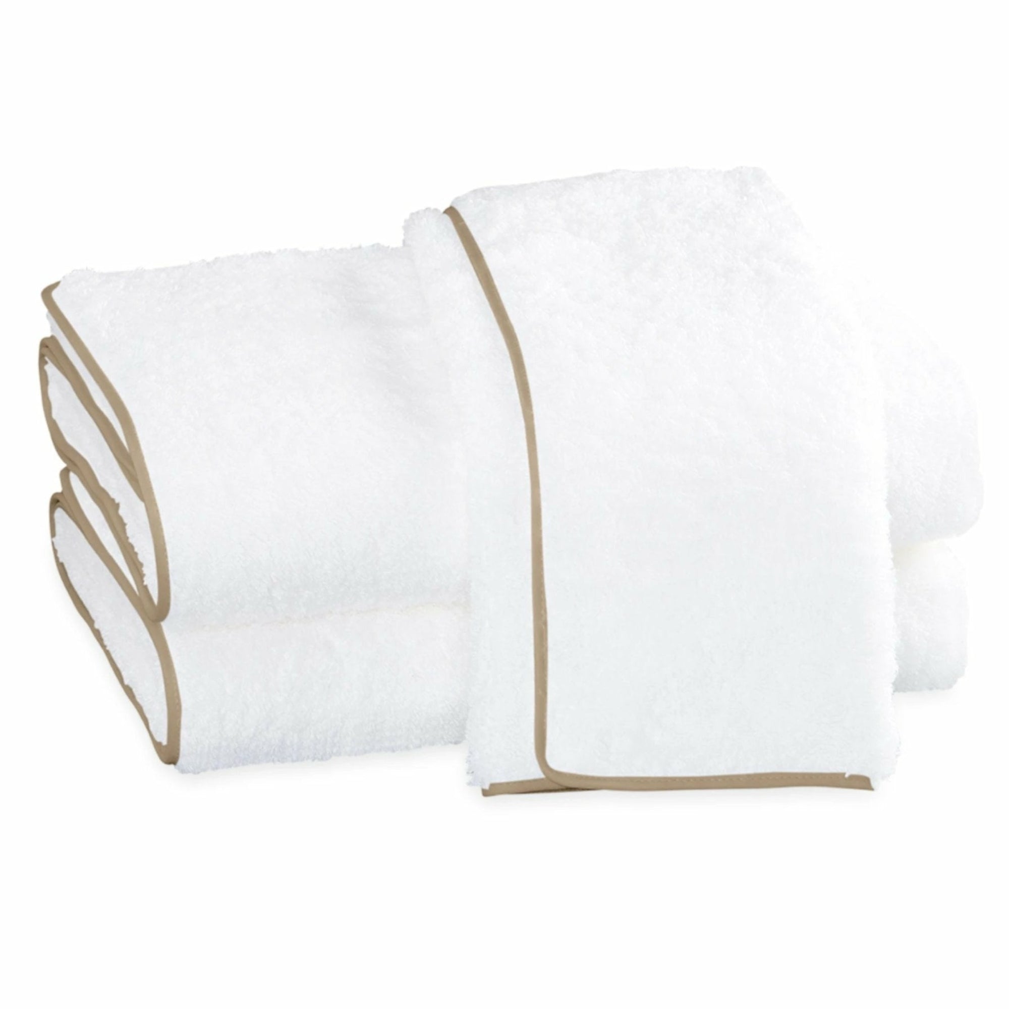 Matouk Cairo Bath Towels  White/Linen Fine Linens
