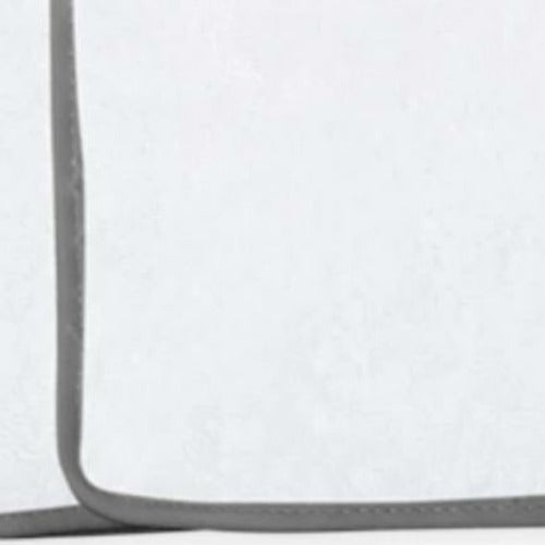 Matouk Cairo Bath Towels White/Smoke Gray Fine Linens