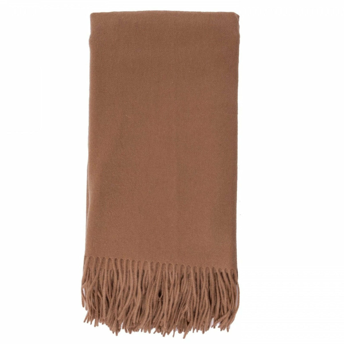 Alashan 100% Cashmere Plain Weave Essential Throw Main Camel Fine Linens