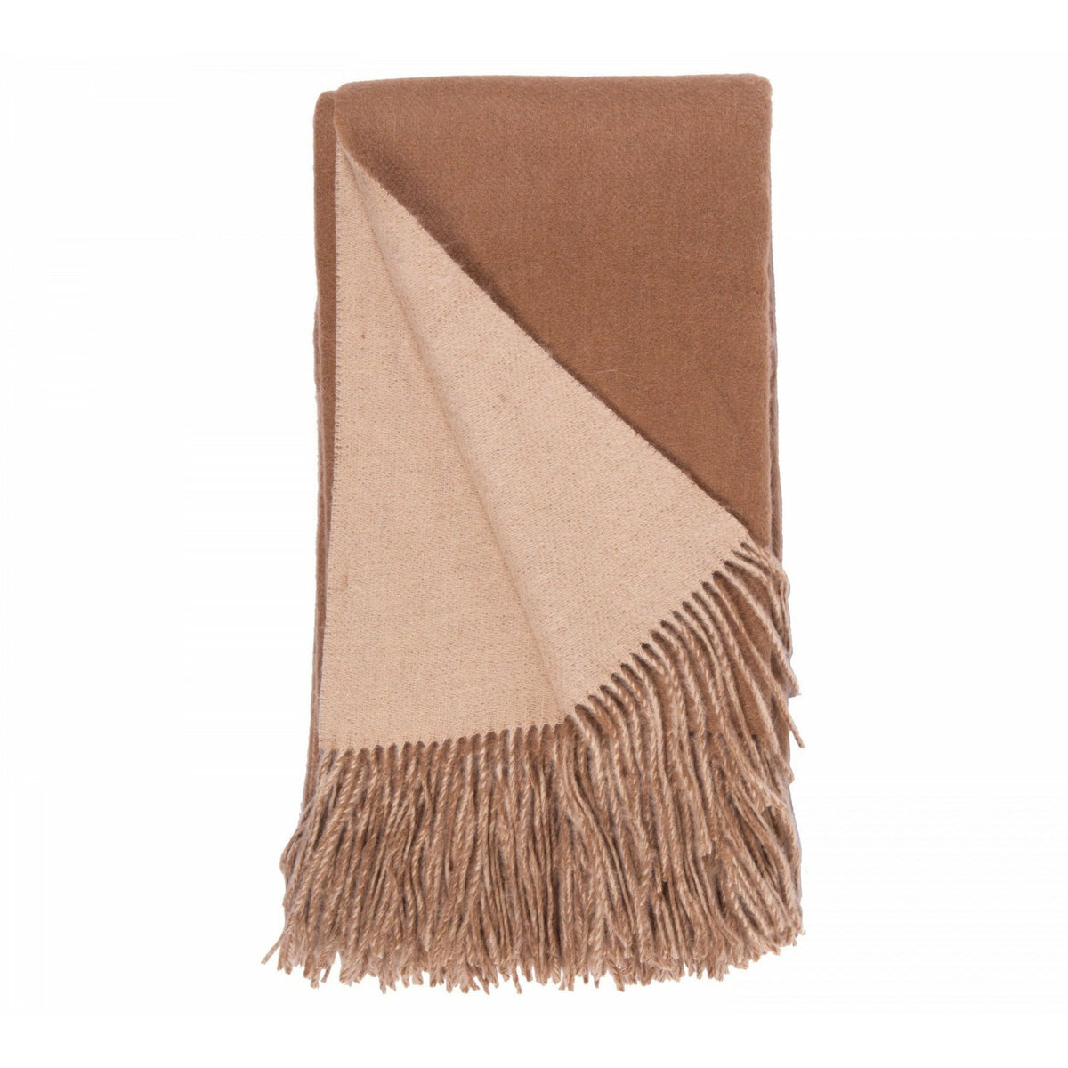 Alashan 100% Cashmere Double Faced Essential Throw Camel/Apricot Fine Linens