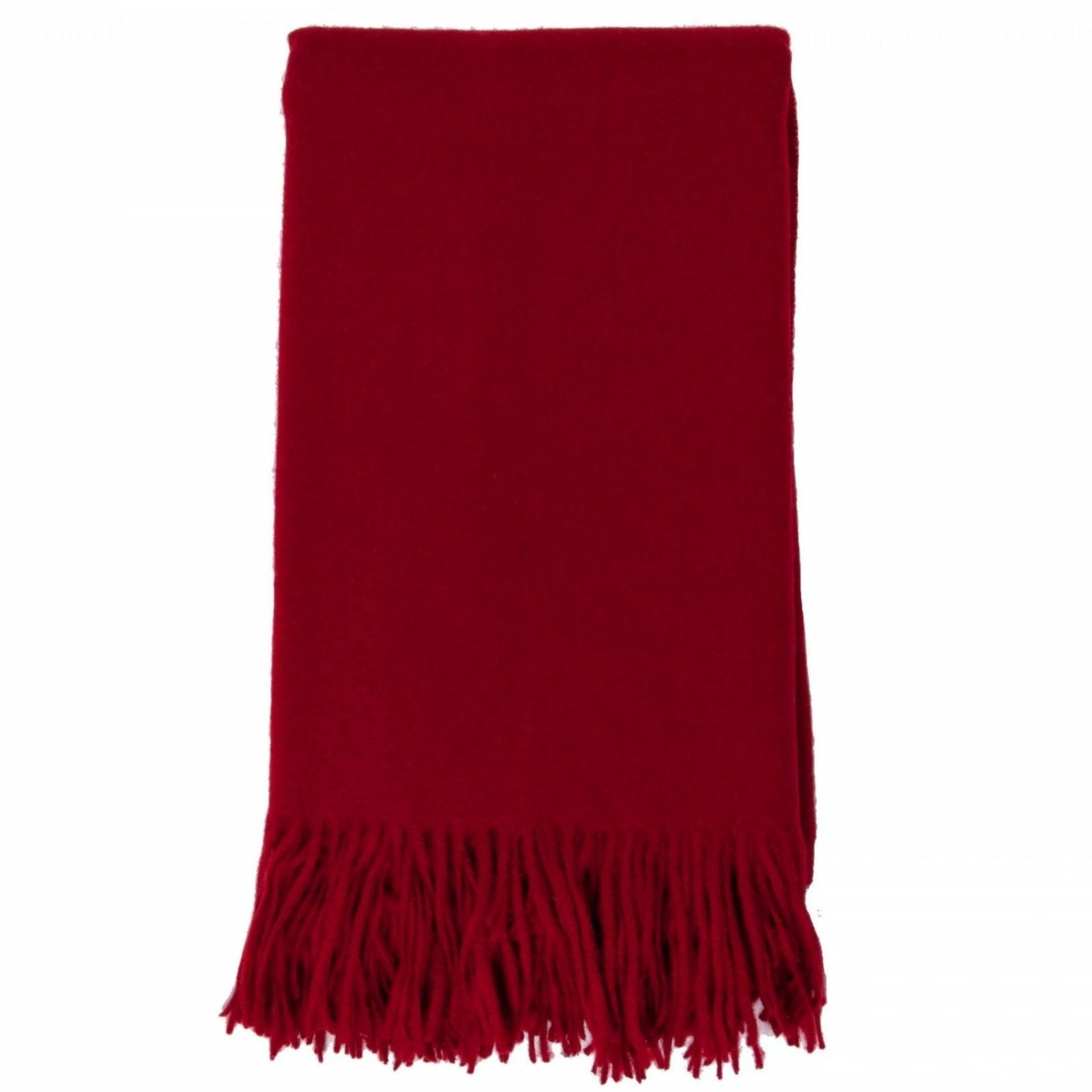 Alashan 100% Cashmere Plain Weave Essential Throw Main Claret Fine Linens
