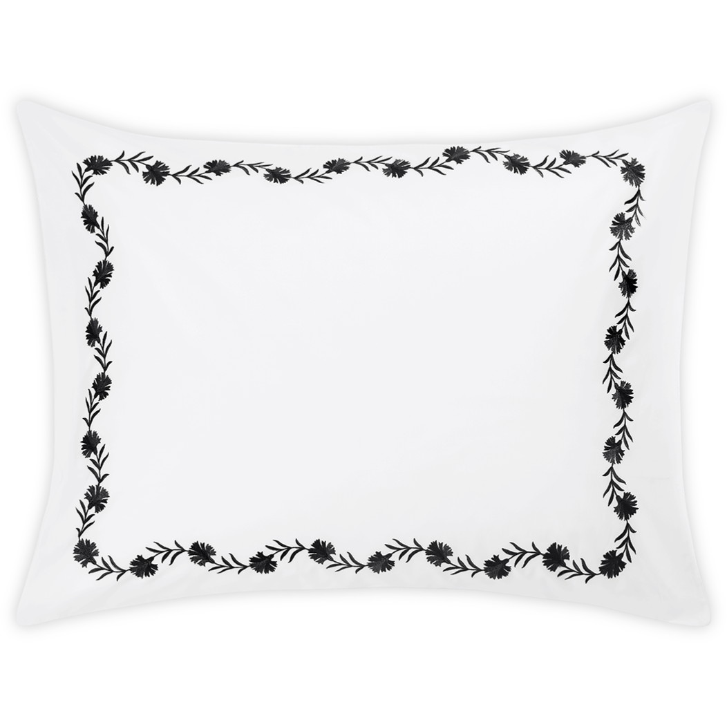 Matouk Daphne Bedding Sham Collection Charcoal Fine Linens